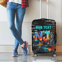 Personalized New Jersey Liberty Bell Graffiti Luggage Cover Urban Street Art - Hand Drawn City Tagging
