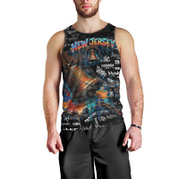 Personalized New Jersey Liberty Bell Graffiti Men Tank Top Urban Street Art - Hand Drawn City Tagging