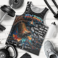 Personalized New Jersey Liberty Bell Graffiti Men Tank Top Urban Street Art - Hand Drawn City Tagging