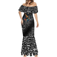 Personalized New Jersey Liberty Bell Graffiti Mermaid Dress Urban Street Art - Hand Drawn City Tagging