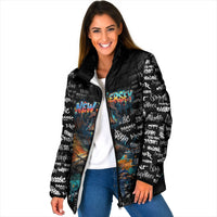 Personalized New Jersey Liberty Bell Graffiti Padded Jacket Urban Street Art - Hand Drawn City Tagging