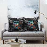 Personalized New Jersey Liberty Bell Graffiti Pillow Cover Urban Street Art - Hand Drawn City Tagging