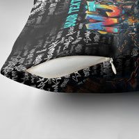 Personalized New Jersey Liberty Bell Graffiti Pillow Cover Urban Street Art - Hand Drawn City Tagging