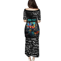 Personalized New Jersey Liberty Bell Graffiti Puletasi Urban Street Art - Hand Drawn City Tagging