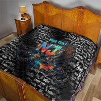 Personalized New Jersey Liberty Bell Graffiti Quilt Urban Street Art - Hand Drawn City Tagging