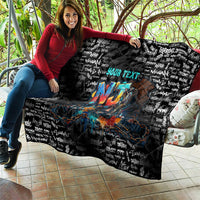 Personalized New Jersey Liberty Bell Graffiti Quilt Urban Street Art - Hand Drawn City Tagging