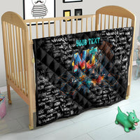 Personalized New Jersey Liberty Bell Graffiti Quilt Urban Street Art - Hand Drawn City Tagging