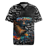 Personalized New Jersey Liberty Bell Graffiti Rugby Jersey Urban Street Art - Hand Drawn City Tagging