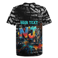 Personalized New Jersey Liberty Bell Graffiti Rugby Jersey Urban Street Art - Hand Drawn City Tagging
