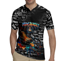 Personalized New Jersey Liberty Bell Graffiti Rugby Jersey Urban Street Art - Hand Drawn City Tagging
