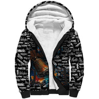 Personalized New Jersey Liberty Bell Graffiti Sherpa Hoodie Urban Street Art - Hand Drawn City Tagging