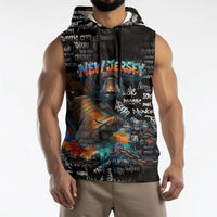 Personalized New Jersey Liberty Bell Graffiti Sleeveless Hoodie Urban Street Art - Hand Drawn City Tagging