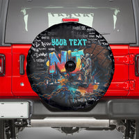 Personalized New Jersey Liberty Bell Graffiti Spare Tire Cover Urban Street Art - Hand Drawn City Tagging