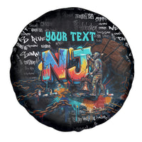Personalized New Jersey Liberty Bell Graffiti Spare Tire Cover Urban Street Art - Hand Drawn City Tagging