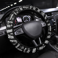 New Jersey Liberty Bell Graffiti Steering Wheel Cover Urban Street Art - Hand Drawn City Tagging
