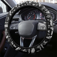 New Jersey Liberty Bell Graffiti Steering Wheel Cover Urban Street Art - Hand Drawn City Tagging