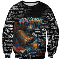 Personalized New Jersey Liberty Bell Graffiti Sweatshirt Urban Street Art - Hand Drawn City Tagging
