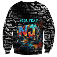 Personalized New Jersey Liberty Bell Graffiti Sweatshirt Urban Street Art - Hand Drawn City Tagging