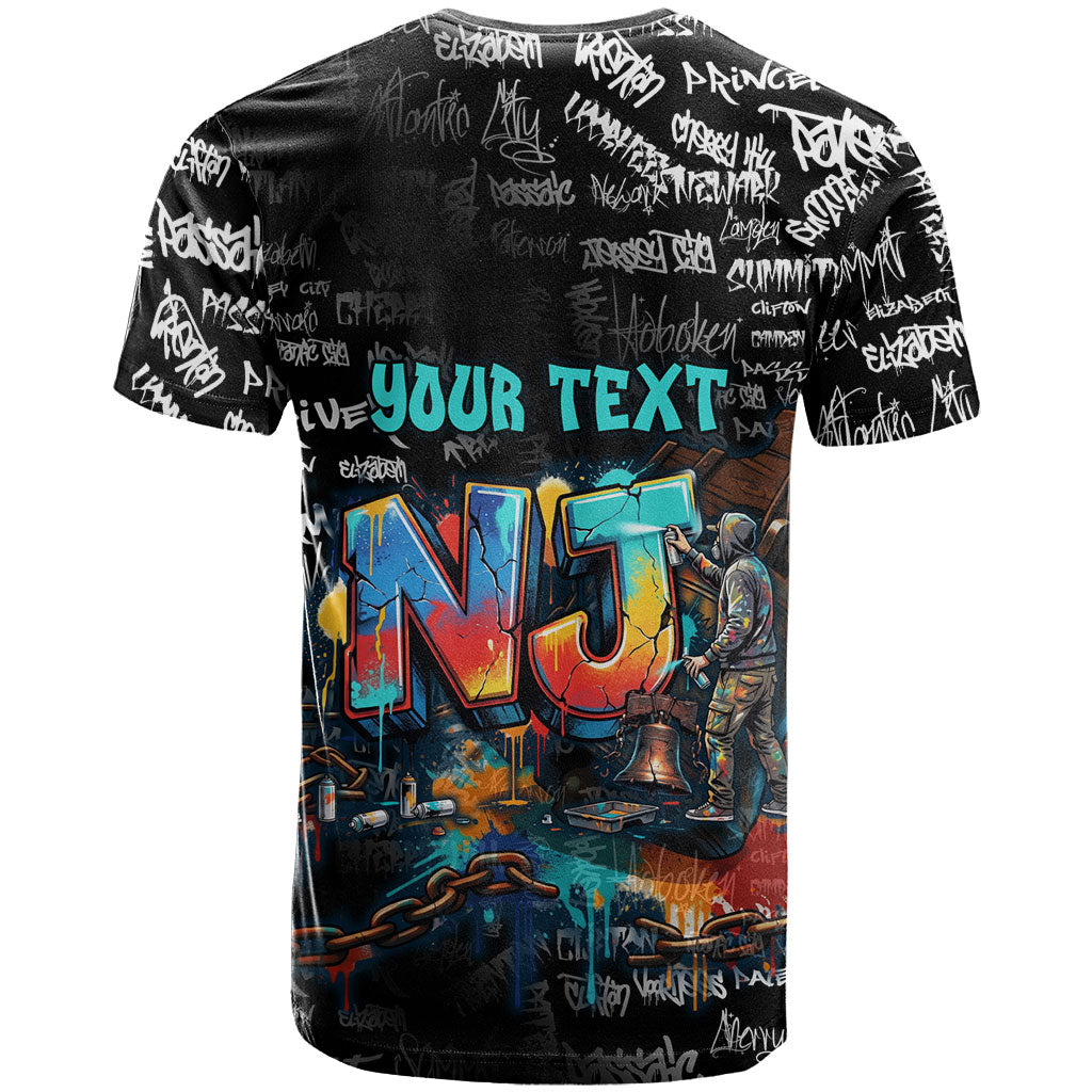 Personalized New Jersey Liberty Bell Graffiti T Shirt Urban Street Art - Hand Drawn City Tagging