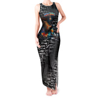 Personalized New Jersey Liberty Bell Graffiti Tank Maxi Dress Urban Street Art - Hand Drawn City Tagging