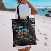 Personalized New Jersey Liberty Bell Graffiti Tote Bag Urban Street Art - Hand Drawn City Tagging