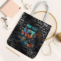 Personalized New Jersey Liberty Bell Graffiti Tote Bag Urban Street Art - Hand Drawn City Tagging