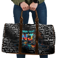 Personalized New Jersey Liberty Bell Graffiti Travel Bag Urban Street Art - Hand Drawn City Tagging