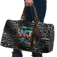 Personalized New Jersey Liberty Bell Graffiti Travel Bag Urban Street Art - Hand Drawn City Tagging