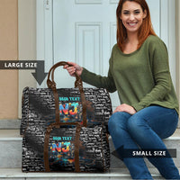 Personalized New Jersey Liberty Bell Graffiti Travel Bag Urban Street Art - Hand Drawn City Tagging