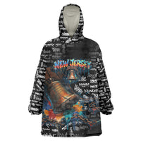 Personalized New Jersey Liberty Bell Graffiti Wearable Blanket Hoodie Urban Street Art - Hand Drawn City Tagging
