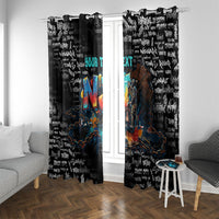 Personalized New Jersey Liberty Bell Graffiti Window Curtain Urban Street Art - Hand Drawn City Tagging