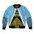 Saint Lucia Tribal Triangle Design Bomber Jacket with Flag Colors and The Land The People The Light Quote - Wonder Print Shop