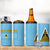Saint Lucia Tribal Triangle Design 4 in 1 Can Cooler Tumbler with Flag Colors and The Land The People The Light Quote - Wonder Print Shop