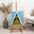 Saint Lucia Tribal Triangle Design Canvas Wall Art with Flag Colors and The Land The People The Light Quote - Wonder Print Shop