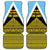 Saint Lucia Tribal Triangle Design Car Mats with Flag Colors and The Land The People The Light Quote - Wonder Print Shop