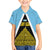 Saint Lucia Tribal Triangle Design Kid Hawaiian Shirt with Flag Colors and The Land The People The Light Quote - Wonder Print Shop