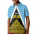 Saint Lucia Tribal Triangle Design Kid Polo Shirt with Flag Colors and The Land The People The Light Quote - Wonder Print Shop