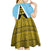 Saint Lucia Tribal Triangle Design Kid Short Sleeve Dress with Flag Colors and The Land The People The Light Quote - Wonder Print Shop
