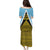 Saint Lucia Tribal Triangle Design Puletasi with Flag Colors and The Land The People The Light Quote - Wonder Print Shop