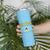 Saint Lucia Tribal Triangle Design Skinny Tumbler with Flag Colors and The Land The People The Light Quote - Wonder Print Shop