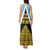 Saint Lucia Tribal Triangle Design Tank Maxi Dress with Flag Colors and The Land The People The Light Quote - Wonder Print Shop