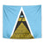Saint Lucia Tribal Triangle Design Tapestry with Flag Colors and The Land The People The Light Quote - Wonder Print Shop
