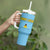 Saint Lucia Tribal Triangle Design Tumbler With Handle with Flag Colors and The Land The People The Light Quote - Wonder Print Shop