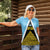 Saint Lucia Tribal Triangle Design Women Polo Shirt with Flag Colors and The Land The People The Light Quote - Wonder Print Shop