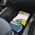 Saint Lucia Modern Tribal Crest Design Car Mats with Flag Colors and Bold Text Layout - Wonder Print Shop
