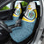 Saint Lucia Modern Tribal Crest Design Car Seat Cover with Flag Colors and Bold Text Layout - Wonder Print Shop
