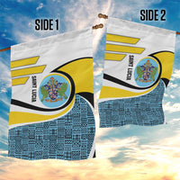 Saint Lucia Modern Tribal Crest Design Garden Flag with Flag Colors and Bold Text Layout - Wonder Print Shop