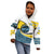 Saint Lucia Modern Tribal Crest Design Kid Hoodie with Flag Colors and Bold Text Layout - Wonder Print Shop