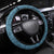Saint Lucia Modern Tribal Crest Design Steering Wheel Cover with Flag Colors and Bold Text Layout - Wonder Print Shop