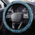 Saint Lucia Modern Tribal Crest Design Steering Wheel Cover with Flag Colors and Bold Text Layout - Wonder Print Shop